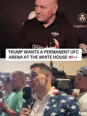 Trump says he may keep a UFC arena on the White House lawn permanently 👀🇺🇸 #UFC #whitehouse #mma #trump