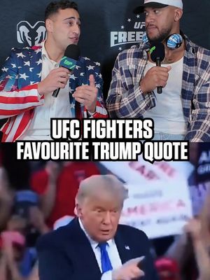 We asked UFC fighters for their favourite Donald Trump quote 😂🇺🇸 #UFC #whitehouse #donaldtrump