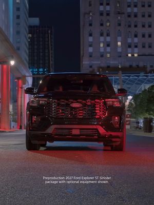 Meet the 2027 Ford Explorer ST with the available Sinister Package. We took the custom, aggressive aesthetic of the enthusiast community and brought it straight from the factory to the streets. This isn't your average three-row SUV. It's a statement.