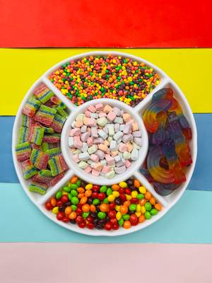 The Rainbow Platter 🌈 #rainbow #asmr #candyplatter