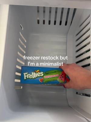 only the essentials in this house 😏🍉🍍🍓 #minimalistrestock #minimalist #minimalism #restock #freezerorganization 
