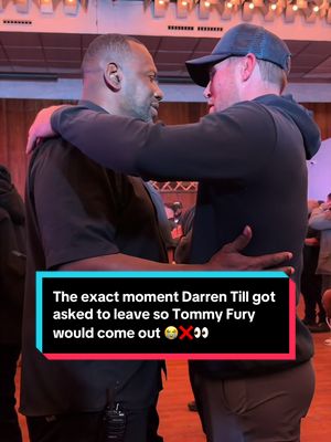 The exact moment Darren Till got asked to leave so Tommy Fury would come out 😭❌👀 This rivalry is never ending 🍿 #DarrenTill #TommyFury #Boxing #MisfitsBoxing #FightNight 