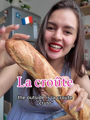🥖 In France, even the bread has etiquette..  bread isn’t just a side dish in France, it’s a whole culture 🫶🇫🇷 🥖 La croûte : the crispy outer crust (the part that makes that satisfying crunch!) 💓 La mie : the soft, pillowy inside 😍 Le quignon : the yummy end piece… and every French person’s secret favorite! Next time you buy a baguette go out and eat the quignon like a true French ☺️ #frenchculture #baguette #paris #frenchetiquette #frenchfood     French food 