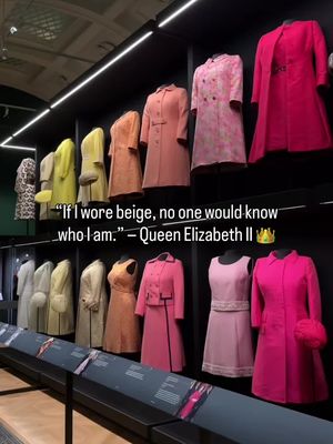 “If I wore beige, no one would know who I am.” - Queen Elizabeth II 👑 One of my favourite quotes from the late Queen. If you’d like to learn more about her life, style, and legacy, you’ll need to visit the exhibition at Buckingham Palace. #exhibition #hermajesty #hermajestythequeen #royalfamily 