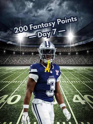Trying to score 200 fantasy football points based on the 2025 NFL season: Day 7 #acshear #nflfilter #200fantasypoints #fantasyfootball #sports 
