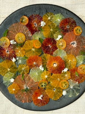 Of course, I needed to do a citrus version of the unforgettable tomato salad I had at Levadura de Olla in Oaxaca in April. I am trying to think what other fruit or vegetable I can do next. #Recipe #citrus #salad #cooking