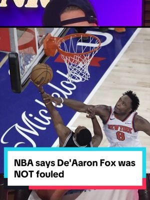 NBA says De'Aaron Fox was NOT fouled . #knicks #spurs #nbafinals 
