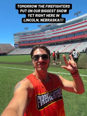 This will be the first time @theofficialfirefighters have played in a football stadium! Beyond excited to put on a legendary show🔥⚾️ #bananaball #nebraska #baseballlife #footballtiktok #fyp 