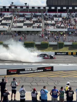 Gio Ruggiero and @JGR NASCAR Team are VICTORIOUS in the ARCA Menards #SunsetHill150 ‼️🏁🦊 @nascar #poconoraceway #nascar #poconos 