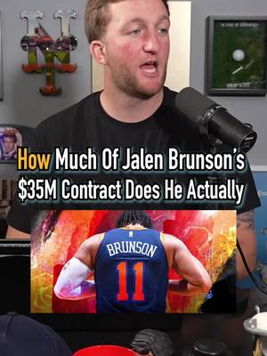 HOW MUCH OF JALEN BRUNSON’S CONTRACT DOES HE ACTUALLY TAKE HOME? 🤔 #fyp #NBA #basketball #knicks #money 
