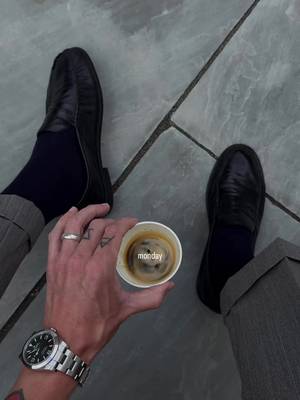 A good shoe and a good watch go a long way. ⌚️ ☕️ 👞  #loafers #menswear #fashiontiktok 