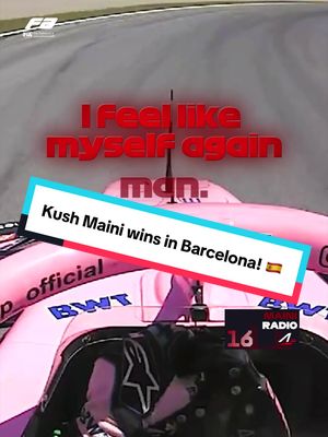 “I feel like myself again, man” 😭😭😭 @Kush Maini takes his third win in F2 and credits the team at @ART Grand Prix 🏆 #f2 #formula2 #barcelonagp 