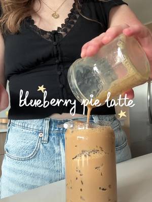 blueberry pie latte using @Nooly Syrups  