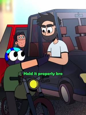 Hold it properly bro 🥹 hold it like this 🫳🏼 Loved making this one into a cartoon 🖤 Every animation is based on real life events and I’ll post them side by side soon!  Say hi if you see me whizzing around town 🖤 Animated by the awesome @Zac Harding  Love you x . #harveyridesbikes #harvey #goodvibes #london #animation 