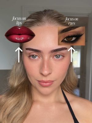 focus on the lips or focus on the eyes?💋 products: @Morphe Cosmetics ultimatte chromaplus 6 pan eyeshadow palette in ‘underslated’  @Charlotte Tilbury the classic black eyeliner pencil  @L'Oréal Paris UK telescopic extentionist mascara  #makeup #makeuptutorial #makeuphacks #beautyhacks #beautytips 