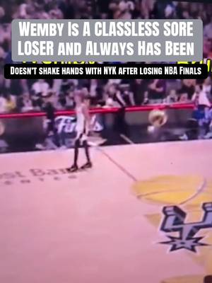 He can’t handle losing yet all he does is come in 2nd place. Spurs follow the lead of their best player, and their best player is a sore loser #victorwembanyama #wemby #knicks #newyorkknicks #sanantoniospurs 
