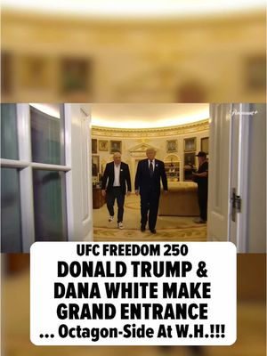 🚨 BREAKING: President Donald Trump and Dana Whitemight've just had the best walkout of the night, before a single punch was thrown, arriving on the South Lawn in style! 🎥 Paramount+ / UFC