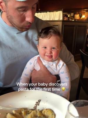 When the Italian gene kicks in 😂 #pasta #italianfood #babyboy 