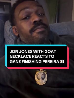 Jon Jones reacts to Ciryl Gane finishing Alex Pereira with the GOAT necklace 👀 #ufcwhitehouse #whitehouse #jonjones #goat 