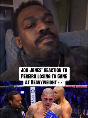 Jon Jones not looking impressed after Ciryl Gane won the Interim Heavyweight belt over Alex Pereira 😬 (via jonnybones/IG) #UFC #mma #jonjones #alexpereira #mixedmartialarts