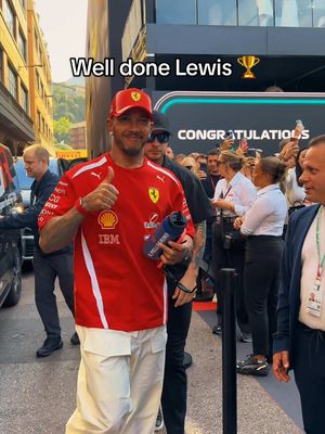 First victory with Ferrari ❤️ Congratulations @Lewis Hamilton 🏆🤩👏 #MonacoGP #F1 #BarcelonaGP #LewisHamilton #SportsTikTok
