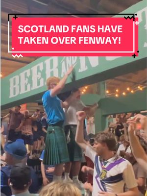 The Tartan Army was keeping the energy high even long after the Red Sox game at Fenway Park concluded 🏴󠁧󠁢󠁳󠁣󠁴󠁿 #FIFAWorldCup  🎥: X/stephenquinntv