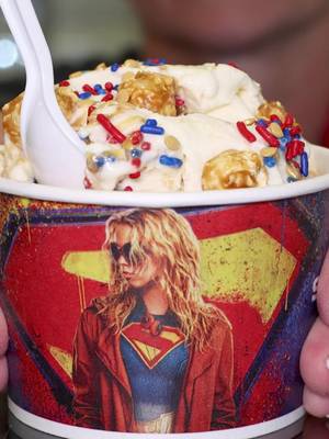 Saving the universe calls for something sweet💥🍿🍦 What's your fav part about our Supergirl’s Cosmic Kettle Corn Creation™? 😍 #Supergirl #fyp #Foodie 