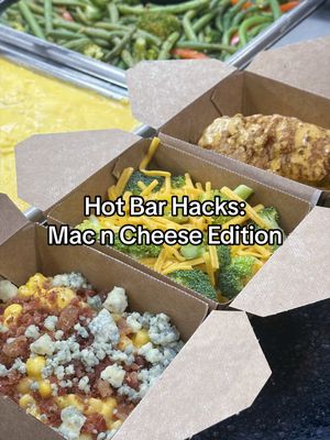Hot bar, but make it custom 🧀 #wholefoodsmarket #macncheese #foodhacks 