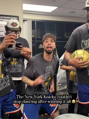 The @New York Knicks couldn’t stop dancing after winning the #NBA title 🔥