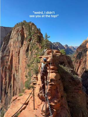 lip liner is a hiking essential I don’t make the rules 🙂‍↕️ #hikinggirls #outdoorsygirl #hikingootd #womenhikers #angelslanding 