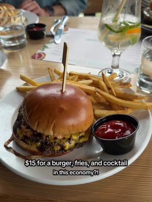 Love finding a good deal in Grand Rapids!! $15 burger, unlimited fries, and a cocktail on Thursdays at 📍Long Road Distillers #grandrapids #longroaddistillers #westmichigan #Foodie 
