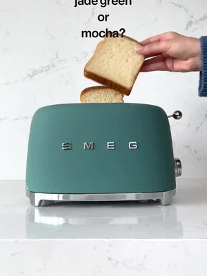 💚 or 🤎? We can’t decide! Both of these stunning colors from @smegusa instantly upgrade the kitchen countertop. Tell us below if our exclusive mocha color is what your kitchen needs or if you are jade green all the way. #Smeg #Toast #Toaster