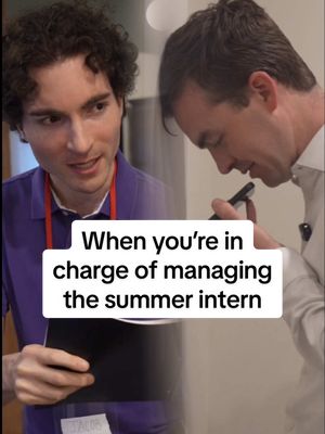 Watching the intern is being a glorified babysitter in corporate #intern #summerinternship #corporatehumor #office 