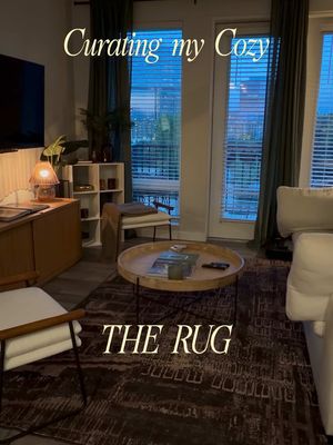 Curating My Cozy. Part 3 I got a new rug and can finally see my vision coming to life. I am giving my millennial beige living room some life and adding more warmth and texture. Thanks to my friends at @Ruggable for a beautiful rug that fits perfect into my living space. I can't wait to see it all come together. #homedecor #homemakeover
