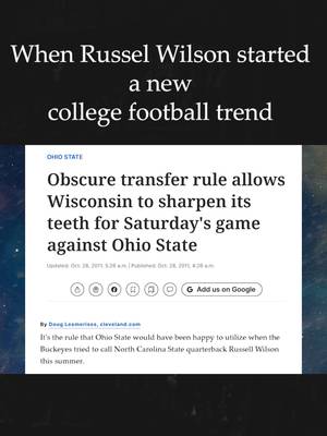 Rememeber when Russell Wilson started a new College Football trend? #russellwilson #sports #nfl #nflfootball #nflstories