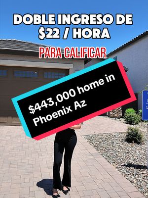 Si con tan solo doble ingreso de $22 dólares la hora 🏡 📍Phoenix, Arizona 3 camas 2 Baños Casa Nueva Electrodomésticos incluidos Interés fijo de 3.99% $443,000 LA CALIFICACIÓN PUEDE VARIAR (HABLE CON UN PRESTAMISTA PARA CONFIRMAR SI CALIFICA) Haga clic en el enlace de mi biografía para obtener una LISTA PERSONALIZADA GRATUITA de casas actualmente en el mercado🙌🏽 Si este no es el hogar para ti, encontraremos el indicado😉 Listing courtesy of Lennar Claudia Delara | Realtor 📱:623.304.9614 ✉️: claudia.therealtor@soldbytlt.com Instagram: @_claudiatherealtor_ DM me on Instagram!! @_claudiatherealtor_ eXp Realty | The Luna Team Top 1% in AZ EQUAL HOUSING OPPORTUNITY  ARMLS - RESIDENTIAL REAL ESTATE |