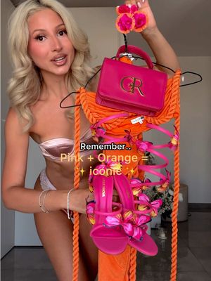 Hit or miss? 🧡🩷 #grwm #colorcombo #orange #pink #sarahzerafa 