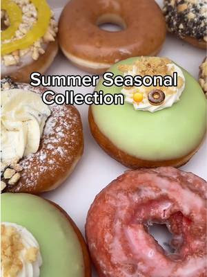 The freshest summer flavors have officially ARRIVED! 🍩☀️ The Summer Seasonal lineup is bringing you fruity, tart, and sweet flavors all in one! 🍋‍🟩 Key Lime Pie 🍋 Lemon Bar 🍪 Cannoli Inspired 🍓 Original Glazed Strawberry Cake Which flavor are you trying first? Drop the emoji below 🍋‍🟩🍋🍪🍓 #krispykreme #doughnut #Summer #seasonal #flavors 