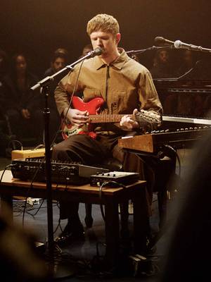 @James Blake steps into the Music Room. Watch him perform live from Apple Music Studios on Wednesday at 7pm PT.