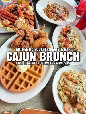 Southern Cajun & Creole Brunch in Dallas 🍤🦞 This might be some of the best New Orleans style Cajun food I've had in Dallas. Y'all told me the food was fire, and y'all did NOT lie. Me and my girls got the mimosa tower and had a time on Sunday. The DJ was vibing and y'all know I couldn't wait to get on the mic. I'd highly recommend checking out their weekend brunch.  Add this to your list of places to eat in Dallas. This is the perfect spot for a weekend brunch, date, or ladies day out. Would you try it? 📍 @Bucky Moonshine  2912 Elm St, Dallas, TX #BuckyMoonshine #DallasBrunch #DallasFoodie #ThingsToDoInDallas #DallasInfluencer