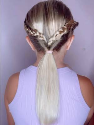 Cutest and easiest hairstyle ever!!! ❤️🩷 #hairtutorial #hair 