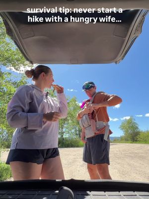 went for a hike in the Tetons & felt like we ended up in Switzerland with all these mountain cows 🏔️🐄  #sponsored But at least we didn't forget the trail snacks! 🥾🌲 @Honey Stinger waffles, chews, & gels have been a long-time favorite of ours for any adventure or workout  (including giving birth lol!) So here’s your reminder to grab those trail snacks & get outside this summer! #honeystingerpartner 