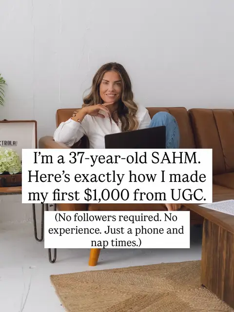 Nobody told me a 37-year-old stay-at-home mom could make $1,000 from her phone during nap time. So I just… started anyway. I set up my Instagram, TikTok, and X. I filmed a couple of example videos with products I already owned. I posted my journey publicly — the messy, figuring-it-out version. And I started applying to brand deals on Cohley and Insense. Six weeks later I’d hit $1,000. Not from one big deal. From showing up consistently and applying before I felt ready. Swipe through for the exact steps → then grab my free UGC guide for beginners linked in my bio🤍 #ugccreator #workfromhomemom #ugctips #momsover30 #ugc