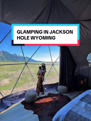 Glamping in Jackson Hole with a front-row view of the Tetons at Tammah - king bed, private bathroom, wood-burning stove, sauna with a Teton view, outdoor grill & s’mores by the fire!
 
 #jacksonhole #tetonnationalpark #jacksonholewyoming | where to stay in Jackson Hole