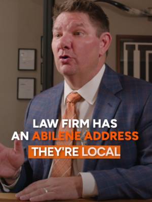 A local address doesn't always mean a local law firm. Before hiring a lawyer, find out where the attorneys actually work, where they actually try cases, and who will actually be handling yours. #WestTexas #AbileneTX #PersonalInjuryLaw #LocalLawyer #WestTexasStrong