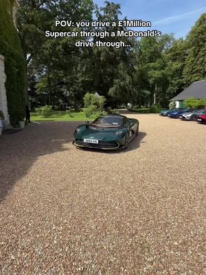 I think I may be the first person in the world to do this in the @Aston Martin Valhalla…  #supercar #astonmartin #valhalla #mcdonalds 