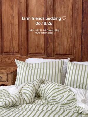 our favorite 100% cotton jersey bedding kits in custom DB farm friends prints ☁️ available tomorrow at 11am est on dairyboy.com and the DB app