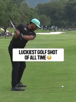 Luckiest golf shot ever 😳