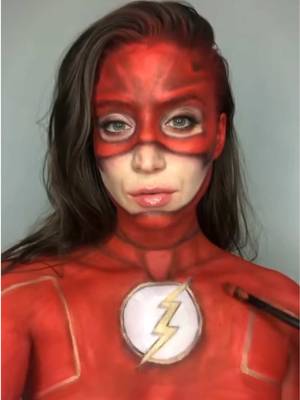 bodypainting makeup process ⚡️ #theflash #newmakeup #shabang #makeupart #makeuptransition  