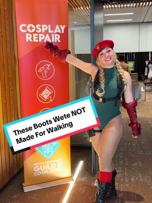 Cosplay boots aren’t made for walking (atleast not these)  Honestly I think it’s time to go for a nice pair of legit combat boots because of how often I cosplay Cammy White and other characters that wear them. Let me know if you have any recommendations! #cosplayproblems #cammywhite #cosplaylife #cosplaygirls #cosplaygirl